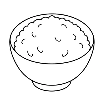 新米ごはんのぬりえ