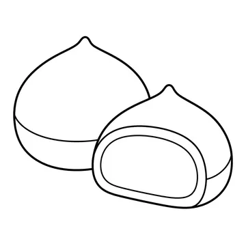栗まんじゅうのぬりえ