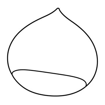 つやのある栗のぬりえ