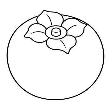 柿のぬりえ