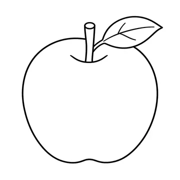 りんごのぬりえ