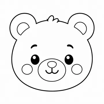 笑顔のくまのぬりえ
