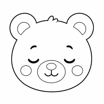 眠いくまのぬりえ