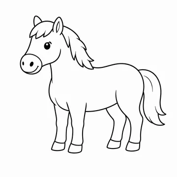 馬のぬりえ