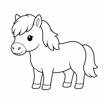 ポニーのぬりえ