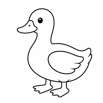 あひるのぬりえ