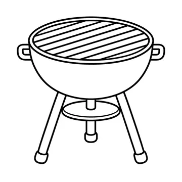 BBQグリルのぬりえ