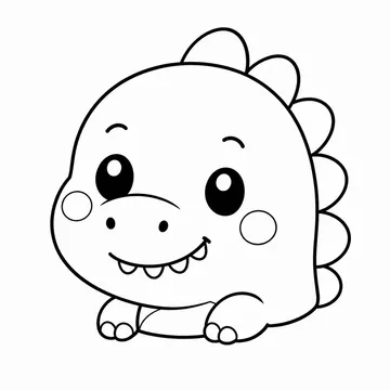 笑顔のきょうりゅうのぬりえ
