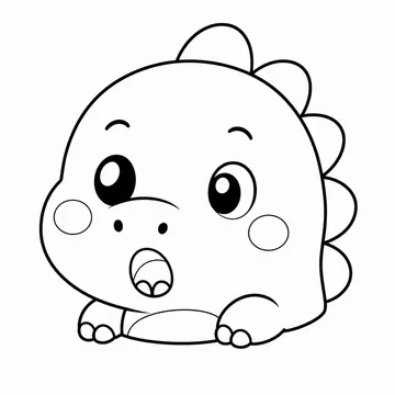 驚いたきょうりゅうのぬりえ