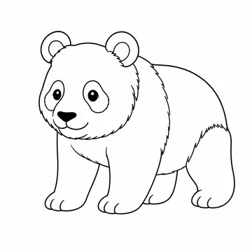 パンダのぬりえ