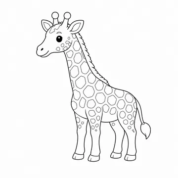 キリンのぬりえ