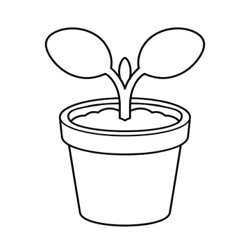 野菜の苗のぬりえ