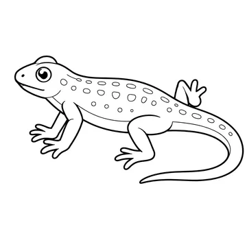 トカゲのぬりえ