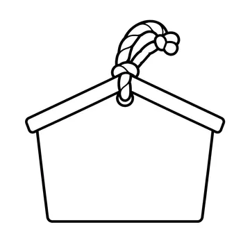 白紙の絵馬のぬりえ