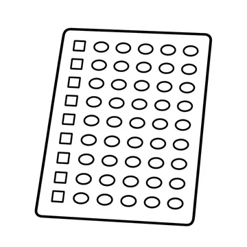 白紙答案のぬりえ