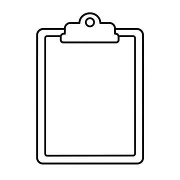 白紙のクリップボードのぬりえ