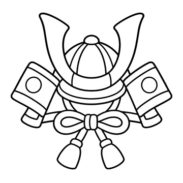 金の兜のぬりえ