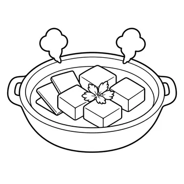 湯豆腐のぬりえ