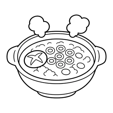 雑炊のぬりえ