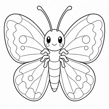 ちょうちょのぬりえ