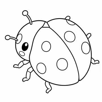 てんとう虫のぬりえ