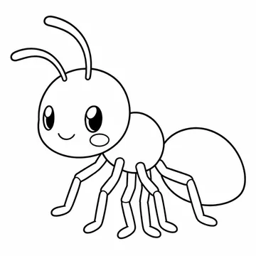 アリのぬりえ