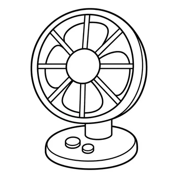 扇風機のぬりえ