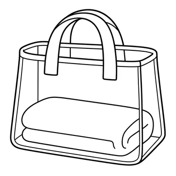 プールバッグのぬりえ