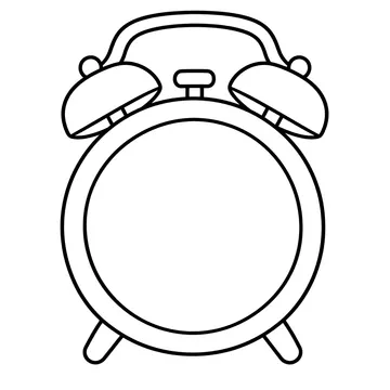 目覚まし時計のぬりえ