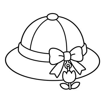 黄色い通学帽のぬりえ