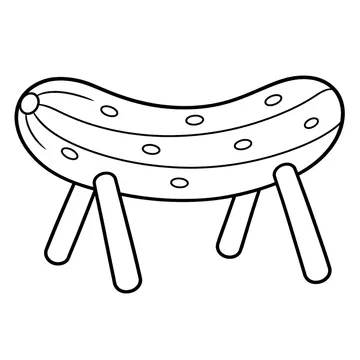 きゅうりの馬のぬりえ