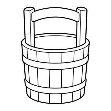 手桶のぬりえ