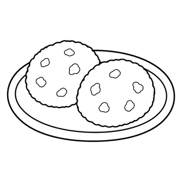 きなこのおはぎのぬりえ