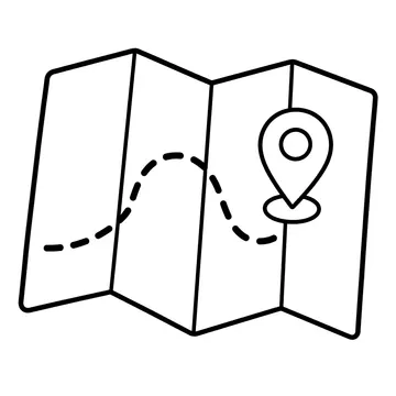 旅行地図のぬりえ
