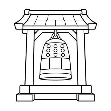 小さな鐘台のぬりえ