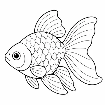 金魚のぬりえ