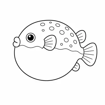 ふぐのぬりえ