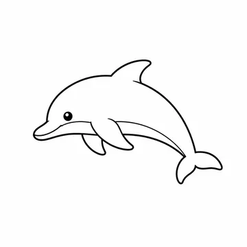 イルカのぬりえ