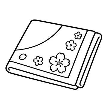 お花見シートのぬりえ