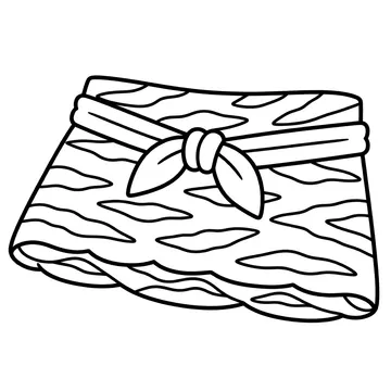 鬼の虎柄布のぬりえ