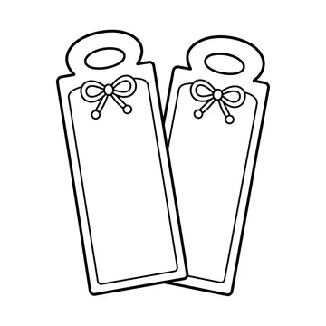 千歳飴袋二つのぬりえ
