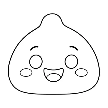 笑顔のスライムのぬりえ