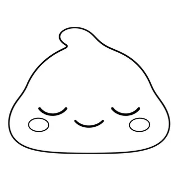 眠いスライムのぬりえ