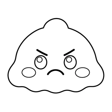 ぷんぷんスライムのぬりえ