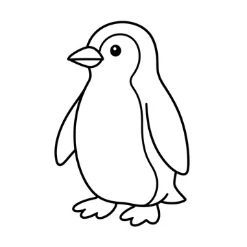 ペンギンのぬりえ
