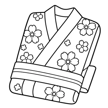浴衣のぬりえ