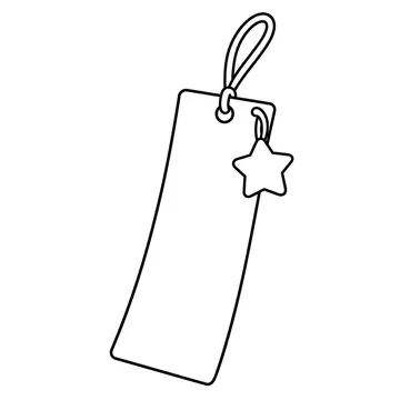 青い白紙短冊のぬりえ