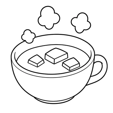 かぼちゃスープのぬりえ