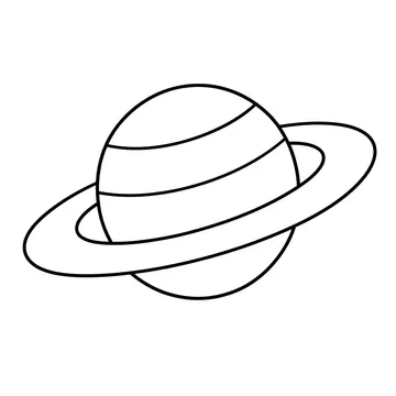 輪のある惑星のぬりえ