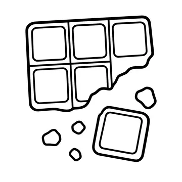 割れチョコのぬりえ